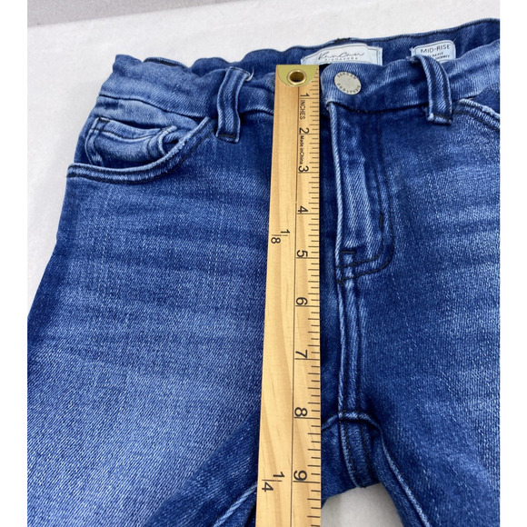 Kancan Jeans Girls Size 14 Mid Rise Ankle Skinny Slim Fit Raw Hem Adjust Waist - Picture 9 of 12